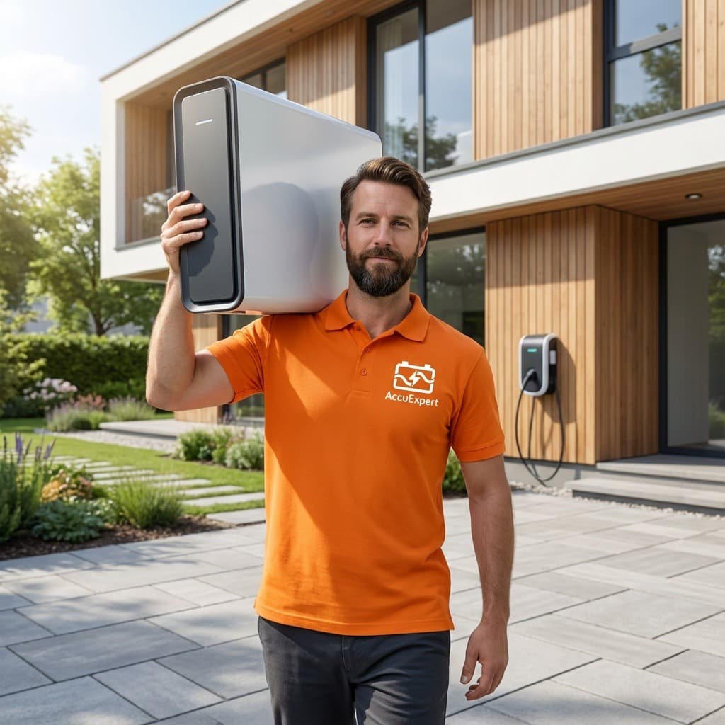 AccuExpert medewerker met thuisbatterij