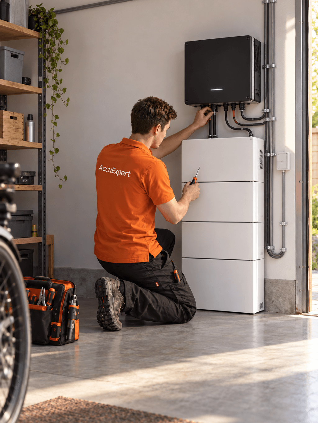 AccuExpert monteur tijdens service en installatie
